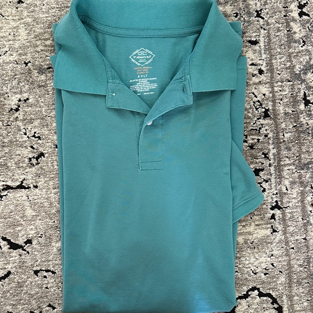 St. John's Bay Teal Polo Shirt